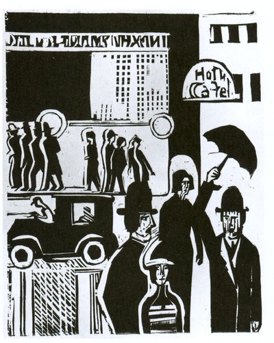 Street in the Rain by Ernst Ludwig Kirchner